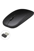Kablosuz Mouse Fare Şarjlı Bluetooth Wireless Çift Modlu Sessiz thumbnail 1