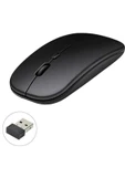 Kablosuz Mouse Fare Şarjlı Bluetooth Wireless Çift Modlu Sessiz thumbnail 2