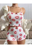 Kiss Öpücük Beyaz Şortlu Takım thumbnail 1