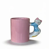 3D Pembe Kupa Kedi Kulplu 410 ml thumbnail 1