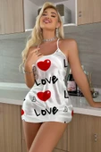 Love Desenli Saten thumbnail 4