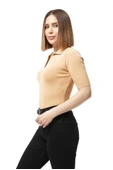 Gömlek yaka yazlık triko bluz thumbnail 2