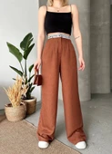 Flamlı kahve pantolon thumbnail 4