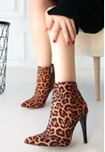 Blan Zebra Saten Topuklu Bot thumbnail 2