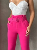 Kemerli havuç pantolon thumbnail 2