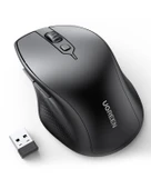 UGREEN Ergonomik Sessiz Çift Modlu Bluetooth & Wireless Kablosuz Mouse, Siyah, 90395 thumbnail 1