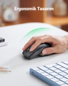 UGREEN Ergonomik Sessiz Çift Modlu Bluetooth & Wireless Kablosuz Mouse, Siyah, 90395 thumbnail 3
