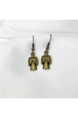Angel Tılsım Kanatlı Kadın Figürlü Antik Bronz Küpe thumbnail 1