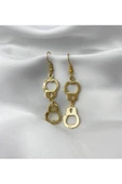 Gold Kelepçe Figürlü Polis Küpe thumbnail 1