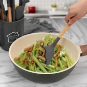 Silikon Servis Spatulası Ahşap Sap (ASP-12) thumbnail 1