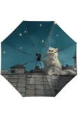 Kedi Desen Şemsiye -3 Katlamalı / Manuel thumbnail 1