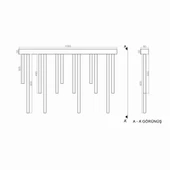 Pipe Plafonyer Led Avize 100 Cm 12li Boru Eskitme thumbnail 4