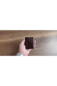 sumerianwallet Shell Cordovan Efektli Deri Cüzdan Kızıl thumbnail 2
