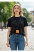 sumerianwallet Deri kolye çanta Taba thumbnail 1