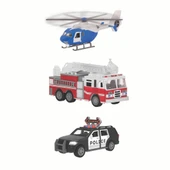 Driven 3'lü Set - Helikopter, Polis Arabası, İtfaiye Arabası thumbnail 1
