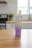 Horizon Pipetli Termos Bardak Pembe 1000ml B6839 thumbnail 3