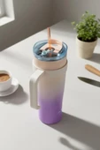 Horizon Pipetli Termos Bardak Pembe 1000ml B6839 thumbnail 4