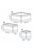 IKEA Skubb Kutu Seti, Beyaz thumbnail 4