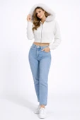 KÜRK DETAYLI CROP SWEATSHIRT thumbnail 6
