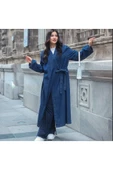 Kadın Kot Kimono Uzun Pardesü thumbnail 2