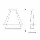 Sumatra Sarkıt Led Avize Dikdörtgen 110 X 25 Cm thumbnail 4