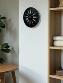 36 Cm Siyah Dekoratif Duvar Saati thumbnail 4