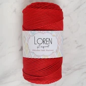 Loren Polyester Soft Macrame Kırmızı El Örgü İpi - LM019 - 34432 thumbnail 1