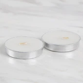 Loren 2'li Tealight Mum Beyaz thumbnail 3