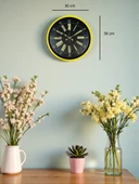 36 Cm Sarı Modern Duvar Saati thumbnail 5