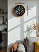 36 Cm Turuncu Dekoratif Duvar Saati thumbnail 5