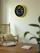 36 Cm Sarı Modern Duvar Saati thumbnail 4