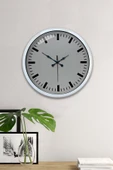 40 Cm Metal  Beyaz Modern Duvar Saati thumbnail 1