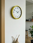 36 Cm Sarı Dekoratif Duvar Saati thumbnail 3