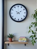 Black & White Baseline 40 Cm Metal Duvar Saati thumbnail 1