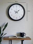 Pure Time Black 40 Cm Metal Duvar Saati thumbnail 5