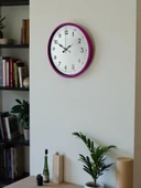 36 Cm Pembe Dekoratif Duvar Saati thumbnail 4
