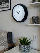 Pure Time Black 40 Cm Metal Duvar Saati thumbnail 2