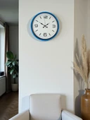 36 Cm Mavi Dekoratif Duvar Saati thumbnail 1