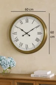 60 cm Eskitme Metal Retro Duvar Saati thumbnail 3