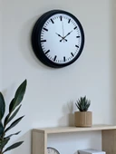 Black & White Baseline 40 Cm Metal Duvar Saati thumbnail 2