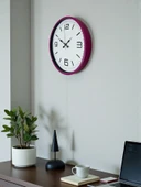 36 Cm Pembe Modern Duvar Saati thumbnail 4