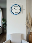 36 Cm Mavi Dekoratif Duvar Saati thumbnail 5