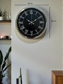 Elegance 40 Cm Metal Krom Duvar Saati thumbnail 5