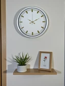Beyaz Zarafet 40 Cm Metal Duvar Saati thumbnail 1