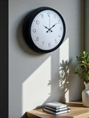 Pure Time Black 40 Cm Metal Duvar Saati thumbnail 3