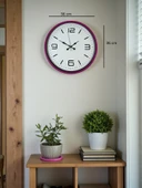 36 Cm Pembe Modern Duvar Saati thumbnail 5