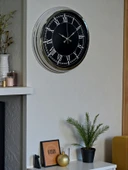 Elegance 40 Cm Metal Krom Duvar Saati thumbnail 3