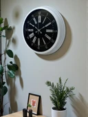 Elegance White 40 Cm Metal Duvar Saati thumbnail 2