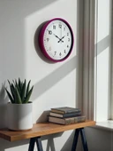 36 Cm Pembe Dekoratif Duvar Saati thumbnail 3