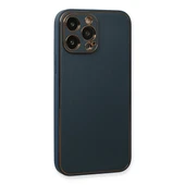 İphone 13 Pro Kılıf Coco Deri Silikon Kapak - Mavi thumbnail 3